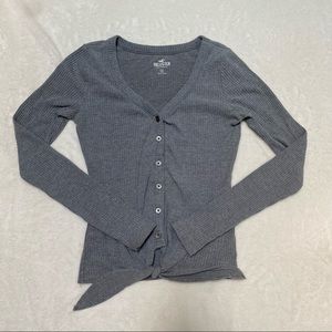 hollister ribbed henley